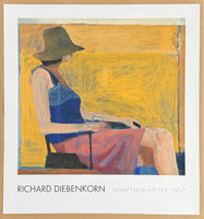 Richard Diebenkorn exhibition poster - Seated Female with Hat - museum artist - art print - 2016