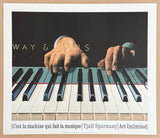 Tjalf Sparnaay exhibition poster - C'est la machine qui fait la musique - museum artist - art print - 1985 - realism - piano - Steinway