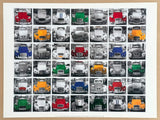 Citroen exhibition poster - 2CV - art print - garage - classic cars - advertisement - oldtimer - 1996