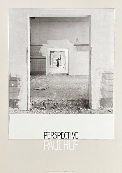 Paul Huf exhibition poster - Perspective - Dutch photographer - art print - offset lithograph