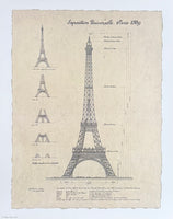 La Tour Eiffel exhibition poster - Paris - historical building - construction of the Eiffel Tower - architecture - art print - architect
