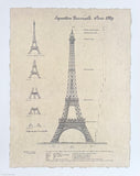La Tour Eiffel exhibition poster - Paris - historical building - construction of the Eiffel Tower - architecture - art print - architect