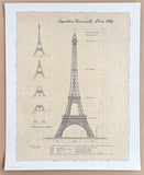 La Tour Eiffel exhibition poster - Paris - historical building - construction of the Eiffel Tower - architecture - art print - architect