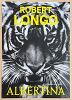 Robert Longo exhibition poster - White Tiger - museum artist - art print - American photographer