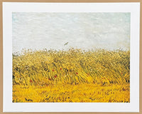 Vincent van Gogh exhibition poster - The Wheat Field - bird - museum artist - art print - offset lithograph - excellent