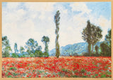 Claude Monet exhibition poster - Field with poppies - flowers - impressionist - romantic - museum artist - art print