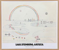 Saul Steinberg exhibition poster - Rainbow Reflected - museum artist - art print - 2024