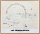 Saul Steinberg exhibition poster - Rainbow Reflected - museum artist - art print - 2024