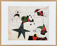 Joan Miro exhibition poster - Rhythm of the snake's passage - museum artist - art print - surrealism - offset litho - 1998