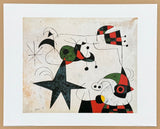 Joan Miro exhibition poster - Rhythm of the snake's passage - museum artist - art print - surrealism - offset litho - 1998