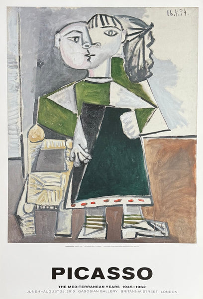 Pablo Picasso exhibition poster - Paloma debout - The Mediterranean Years - museum artist - art print - 2010