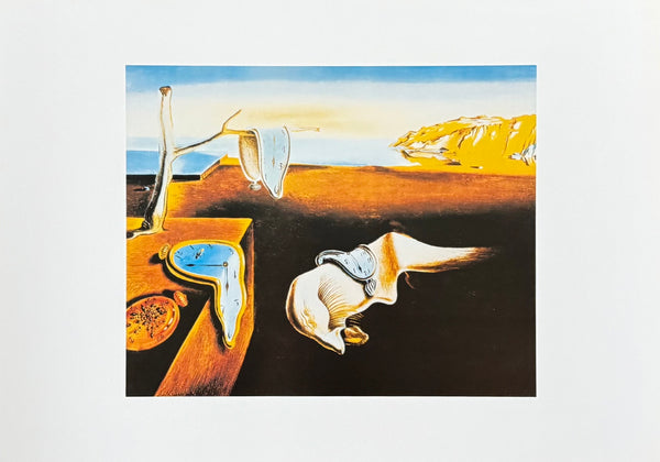 Salvador Dali poster - The Persistence of Memory - surrealism - museum artist - art print - offset lithograph