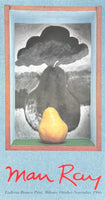 Man Ray exhibition poster - Pear - still life - museum artist - art print - 1986