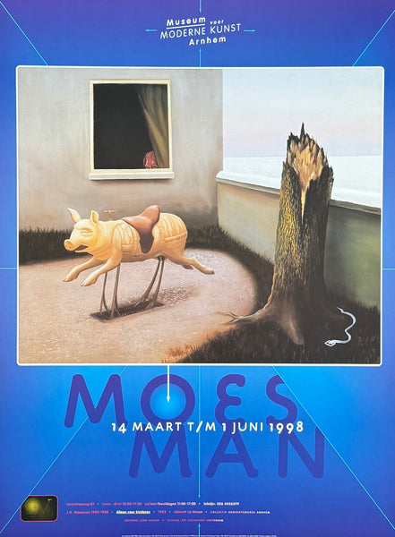 JH Moesman exhibition poster - Only for Kids - museum artist - art print - surrealism - 1998