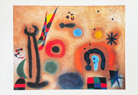 Joan Miro exhibition poster - Dragonfly with red wings - museum artist - large art print - surrealism - offset litho - 1999