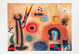 Joan Miro exhibition poster - Dragonfly with red wings - museum artist - large art print - surrealism - offset litho - 1999