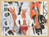 Pierre Farel exhibition poster - Rock Attitude - music - party - love - passion - romance - art print