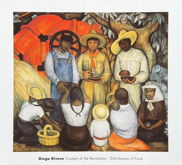 Diego Rivera exhibition poster - Triumph of the Revolution - Distribution of Food - museum artist - art print - 2017