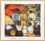 Diego Rivera exhibition poster - Triumph of the Revolution - Distribution of Food - museum artist - art print - 2017