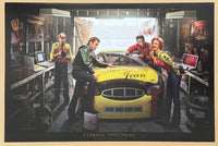 Chris Consani exhibition poster - External Speedway - garage - famous - celebrities - Hollywood - art print - realism - realistic - 2012