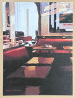 Denis Fremond exhibition poster - Paysage intérieur - Restaurant - museum artist - art print - romantic scene