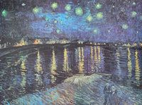 Vincent van Gogh exhibition poster - Starry Night - museum artist - art print - Arles - France - Rhone river