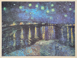 Vincent van Gogh exhibition poster - Starry Night - museum artist - art print - Arles - France - Rhone river