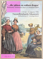 Traditional Dutch costumes - historic fashion - exhibition poster - Noordbrabants museum - art print - jewelry - folk clothing - 1986