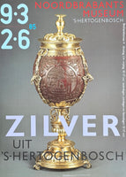Silver coconut cup exhibition poster - Renaissance - Noord Brabants museum - art print - Metropolitan Museum of Art New York - jewels - 1985