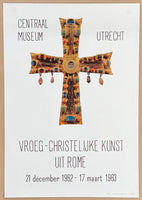 Ancient Golden Crucifix - exhibition poster - Early Christian art from Rome - Centraal Museum Utrecht - 1962