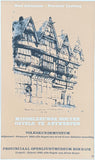 Medieval wooden houses in Antwerp - exhibition poster - historic architecture - anthropology museum - art print - 1982 - Belgium