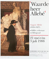 August Allebe exhibition poster - 19th century Dutch painter - romantic realism - Amsterdam impressionism - Dordrecht museum print - Joffers