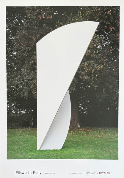 Ellsworth Kelly exhibition poster - White Curves - museum artist - art print - 2002