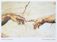 Michelangelo exhibition poster - Creation of Adam - renaissance - museum artist - art print