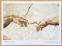 Michelangelo exhibition poster - Creation of Adam - renaissance - museum artist - art print