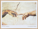 Michelangelo exhibition poster - Creation of Adam - renaissance - museum artist - art print