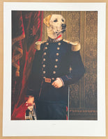 Thierry Poncelet exhibition poster - Top Brass - dog portrait - museum artist - art print - Belgian artist