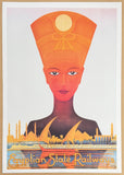 Egyptian State Railways exhibition poster - Female pharaoh - Pyramids - decorative - reproduction - travel tourism - art print