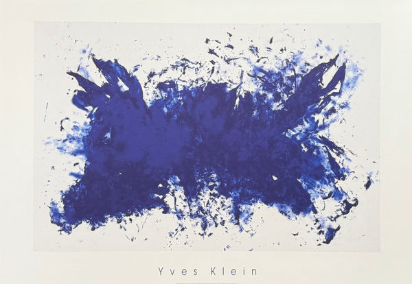 Yves Klein exhibition poster - Hommage a William Tennessee - blue - French Artist - museum artist - art print on silkscreen paper