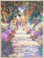 Claude Monet exhibition poster - An Avenue in Monet's garden - impressionist - romantic - museum artist - art print