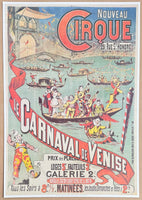 Le Carnaval de Venise exhibition poster - Circus - Venice - decorative art print - offset litho - advertisement - reproduction