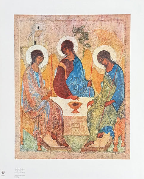 Andrei Rublev exhibition poster - Icon of the Trinity - museum artist - art print