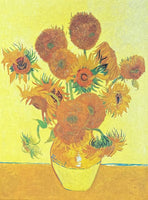 Vincent van Gogh exhibition poster - Sunflowers - vase - still life - museum artist - art print - offset lithograph