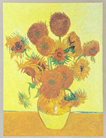 Vincent van Gogh exhibition poster - Sunflowers - vase - still life - museum artist - art print - offset lithograph