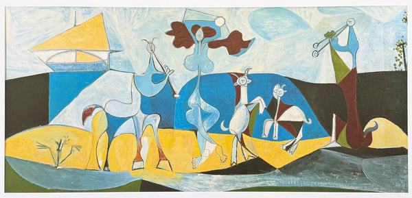 Pablo Picasso exhibition poster - La Joie de Vivre ou Antipolis - museum artist - art print - 1997