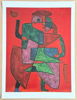 Paul Klee exhibition poster - The Man of the Future - portrait - museum artist - art print - 1997