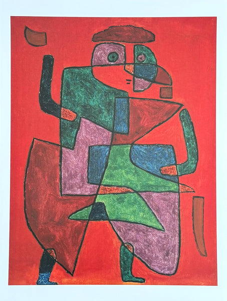 Paul Klee exhibition poster - The Man of the Future - portrait - museum artist - art print - 1997