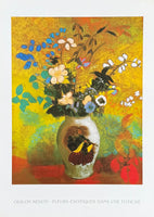 Odilon Redon exhibition poster - Exotic flowers in a vase - still life - flowers - museum artist - art print