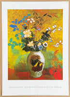 Odilon Redon exhibition poster - Exotic flowers in a vase - still life - flowers - museum artist - art print