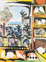 Pablo Picasso exhibition poster - The Pigeons - museum artist - art print - 1999